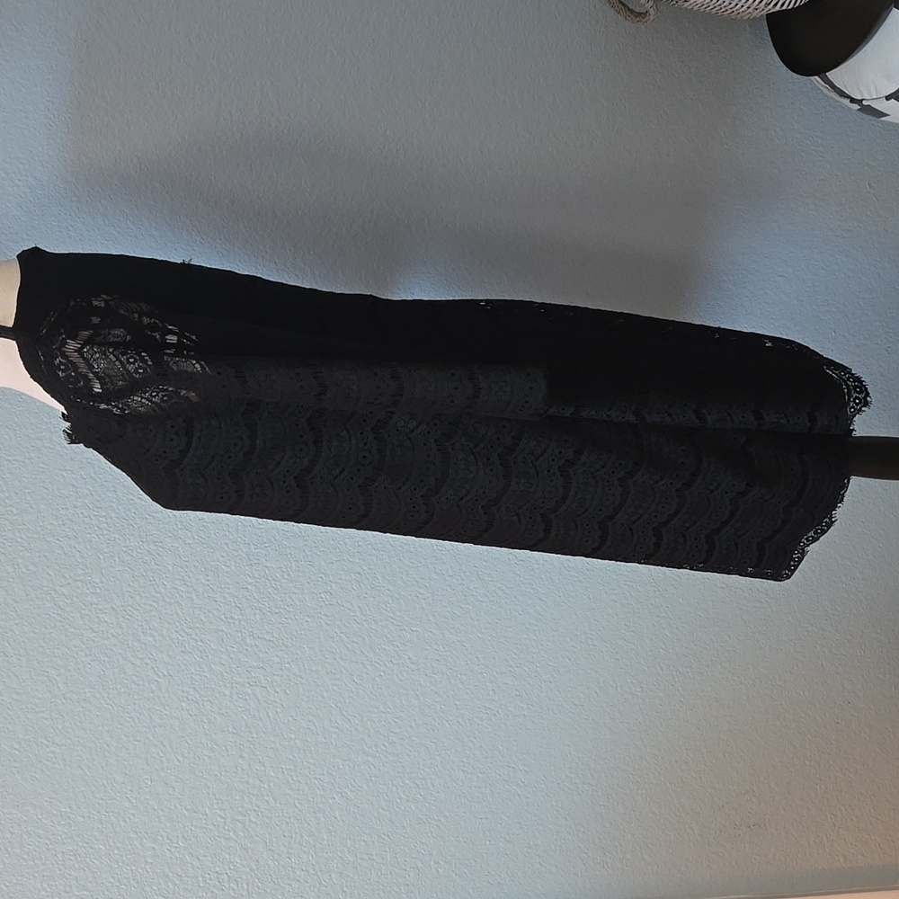 WHBM Scalloped Victorian Lace 3/4 Sleeve Midi Dress Lined Size Small - Picture 7 of 15